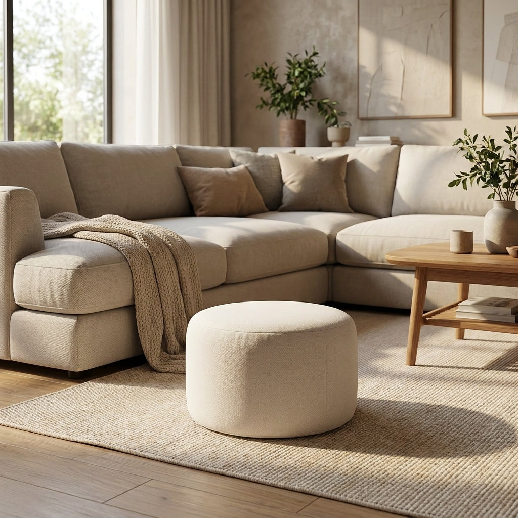 Pouf Repose-Pieds Blanc