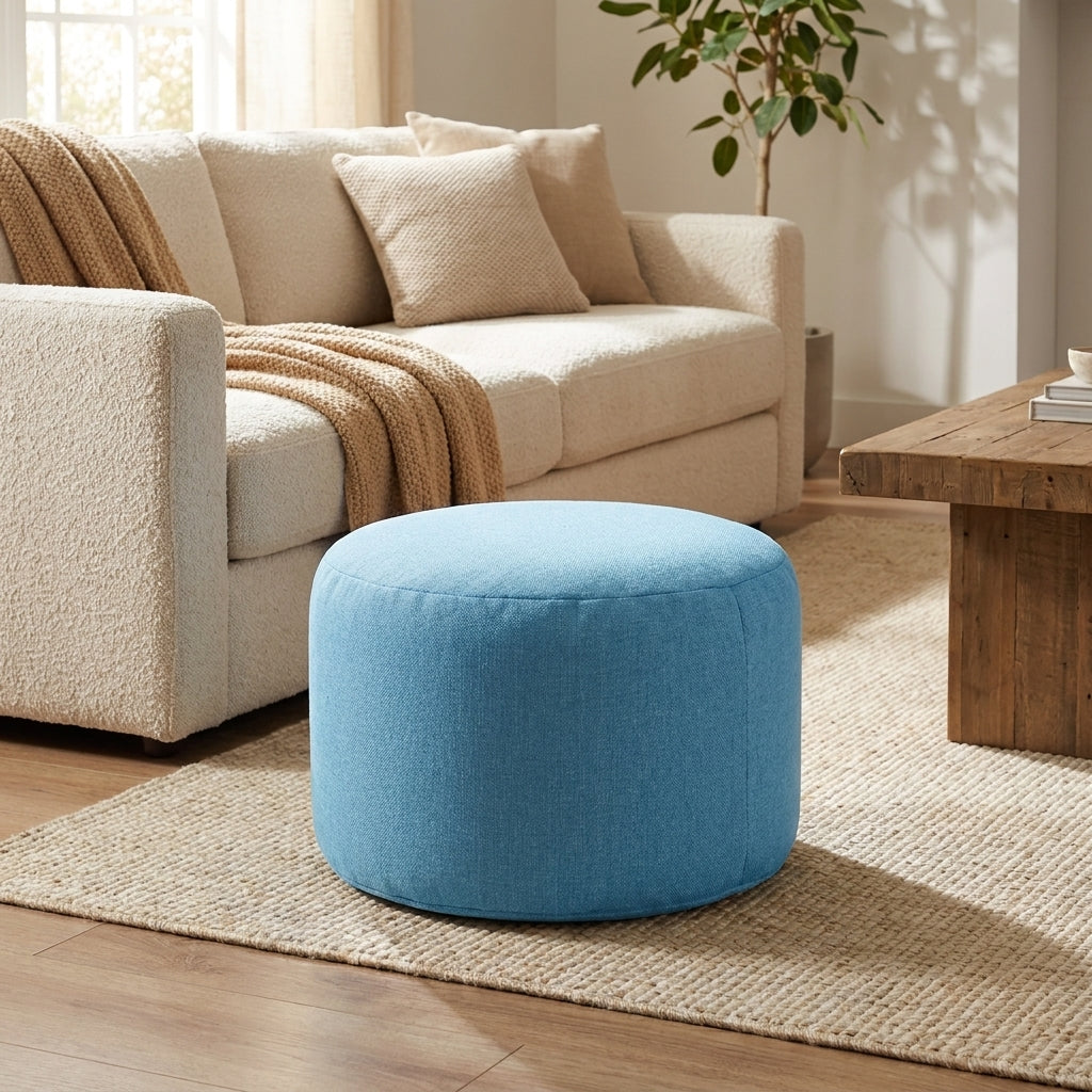 Pouf Repose-Pieds Bleu