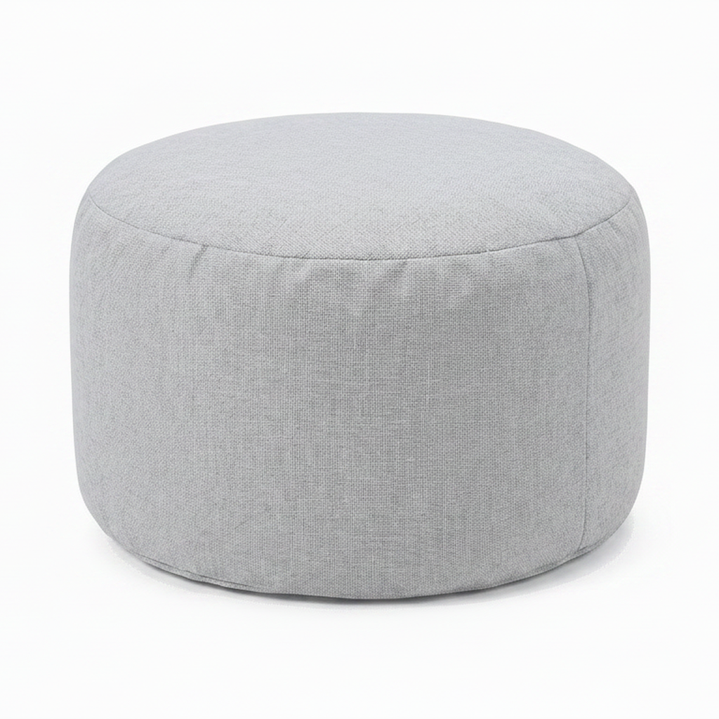 Pouf Repose-Pieds Gris Clair