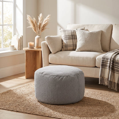 Pouf Repose-Pieds Salon Gris