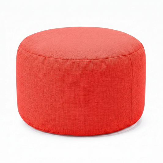 Pouf Repose-Pieds Scandinave Rouge