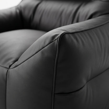Pouf Salon Noir Fauteuil Cuir