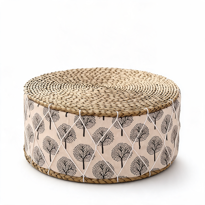 Pouf Tabouret Rotin Campagne