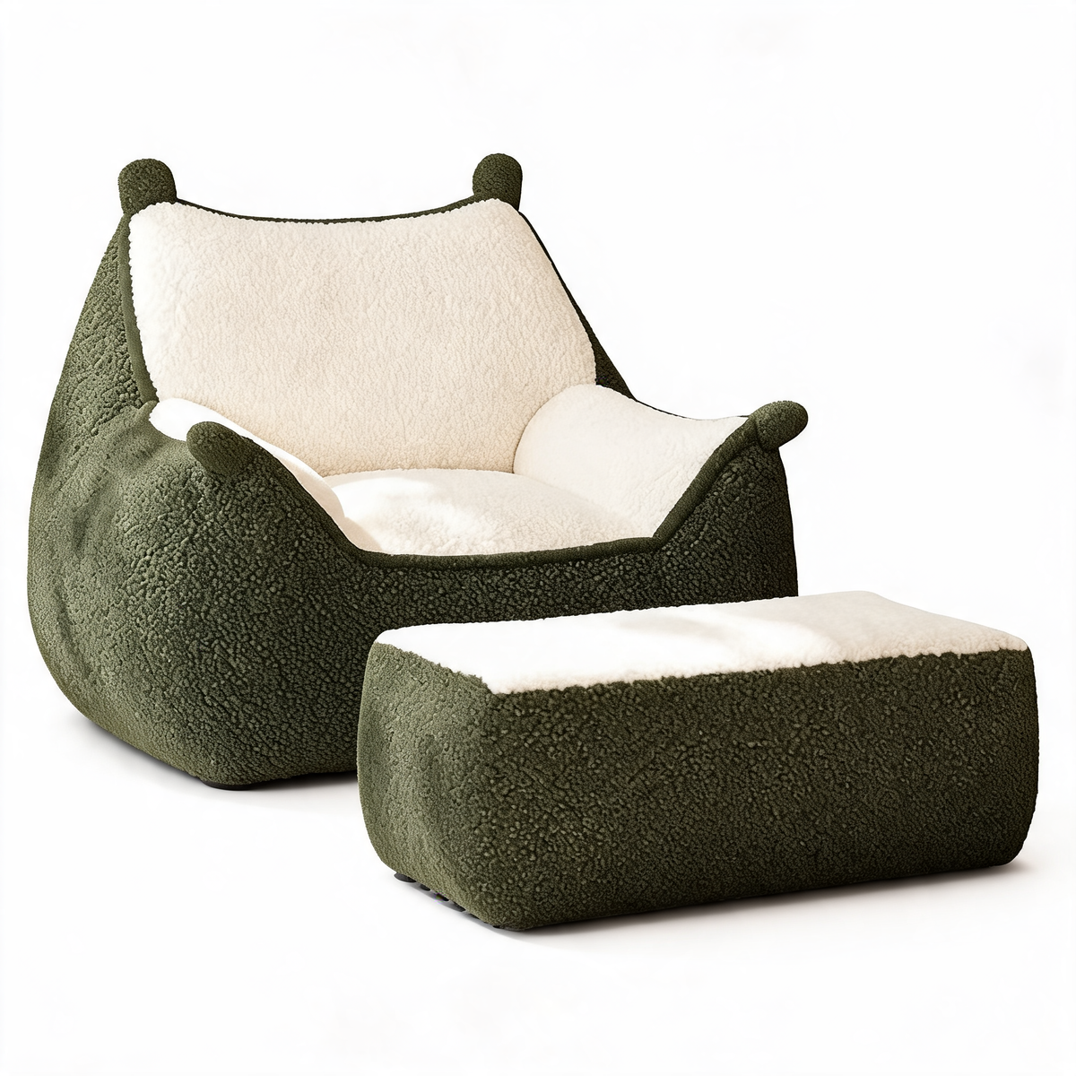 Pouf Vert Olive Fauteuil Chambre