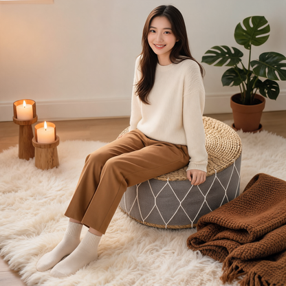 Tabouret Pouf Salon Gris En Rotin